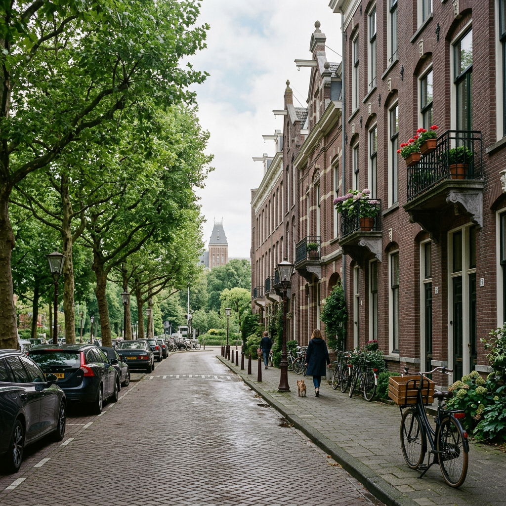 Vista panorâmica do bairro Oud-Zuid, Amsterdam