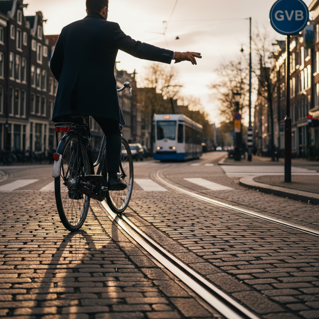 Bicicleta em Amsterdam: Regras, Tram Rails e Segurança