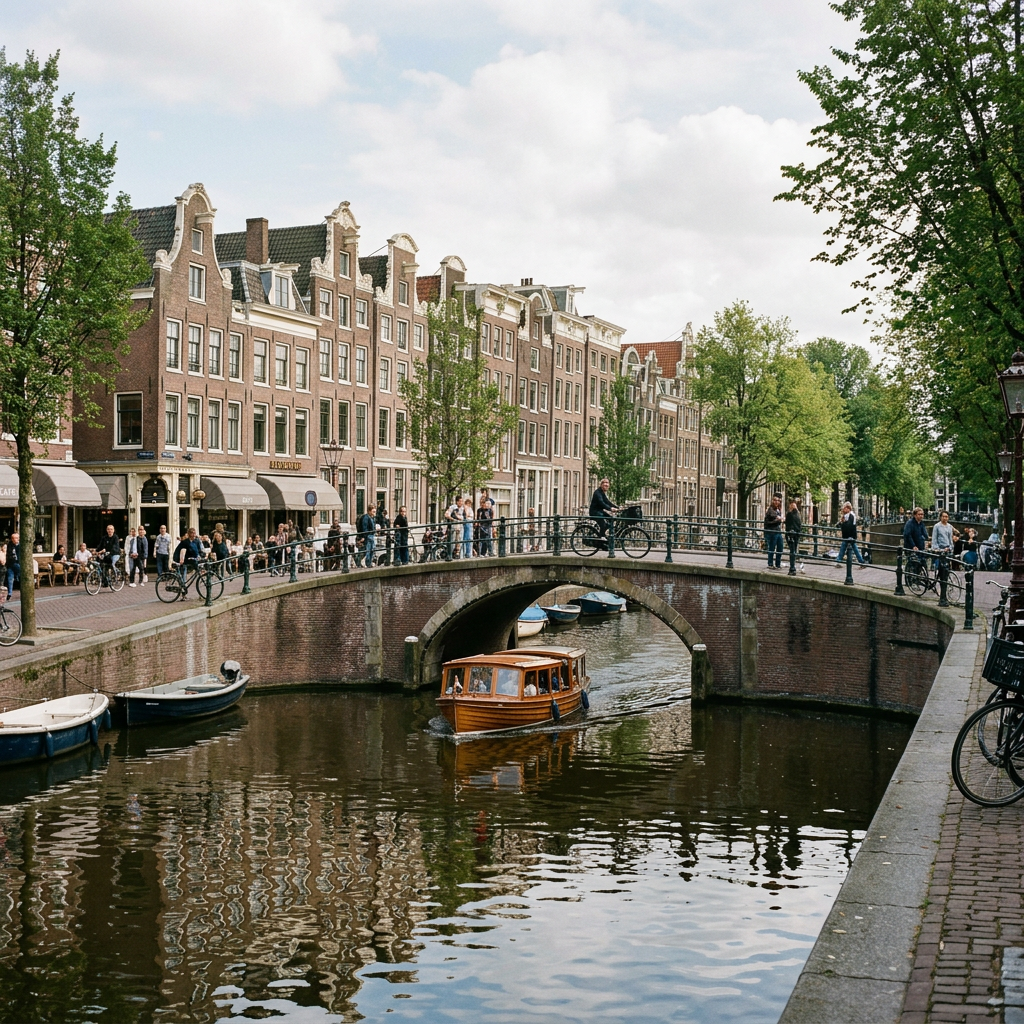 Vista panorâmica do bairro Centrum, Amsterdam