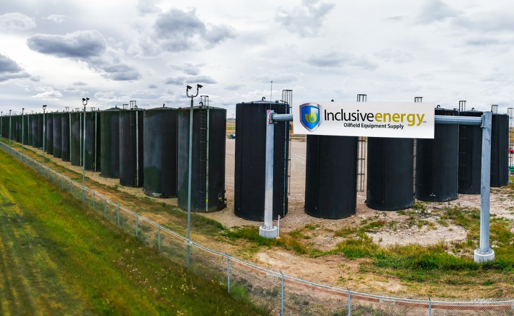 1000 BBL storage tank Alberta - Inclusive Energy view 1