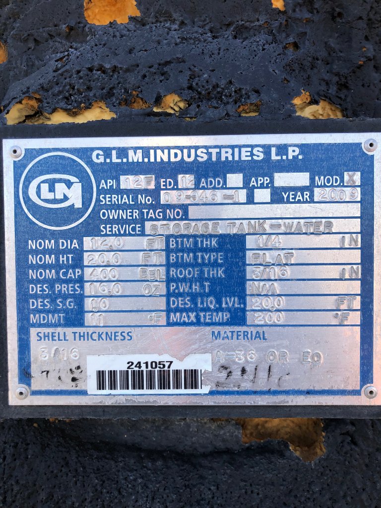 400 BBL GLM Insulated Storage Tank – 2009 for sale in Crossfield, AB — Inclusive Energy — photo 5