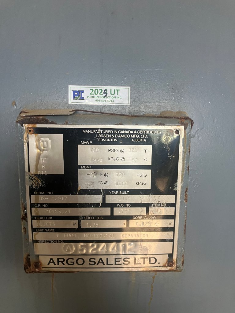 60" 3-Phase Horizontal Separator Package for sale in Crossfield, AB — Inclusive Energy — photo 4