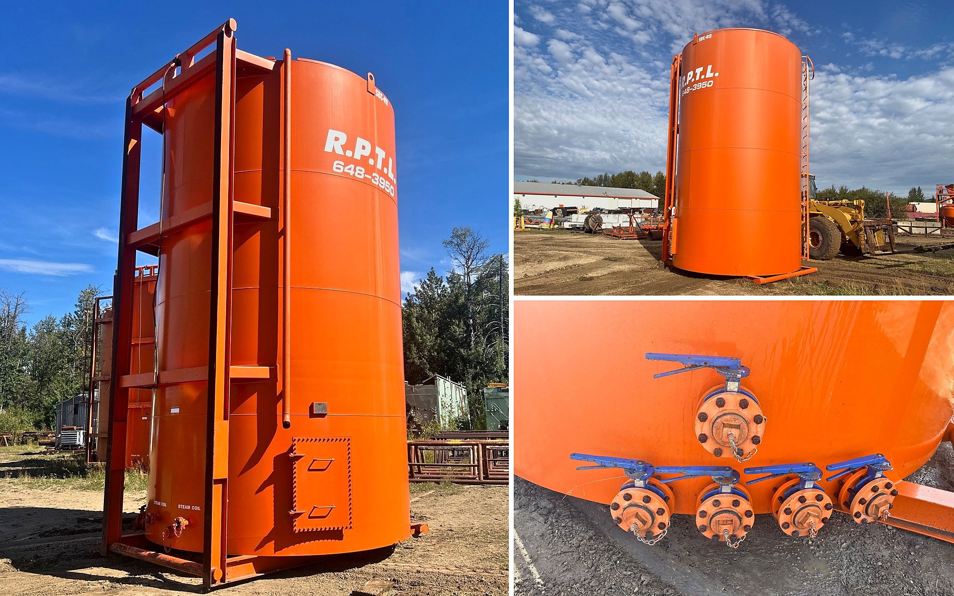 400 BBL Sloped Bottom Steel Storage Tank — Used Storage Tanks for sale in Crossfield, AB | Inclusive Energy