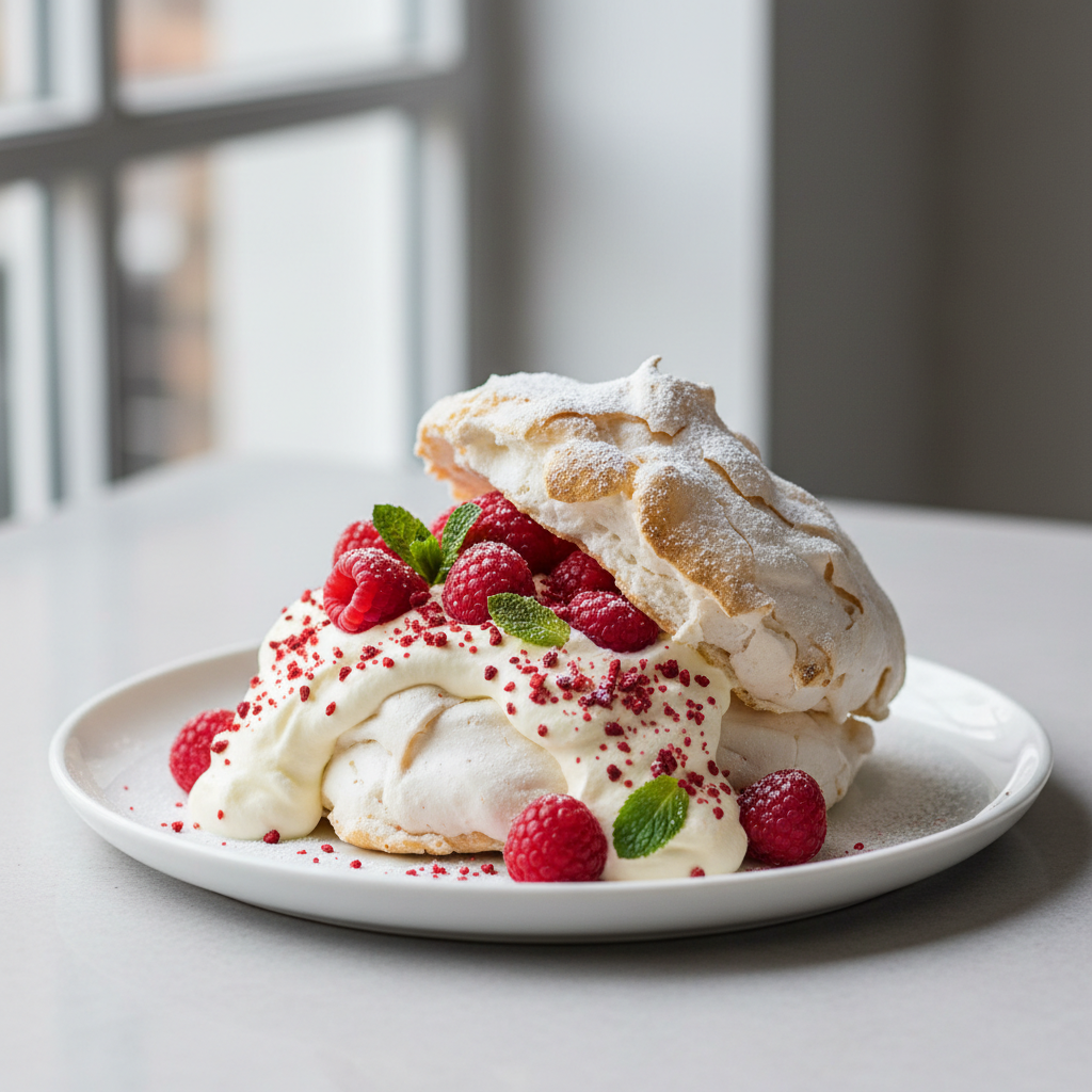 Raspberry Pavlova
