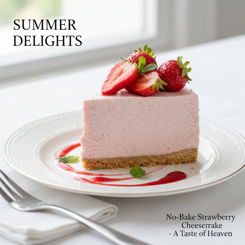 No-Bake Strawberry Cheesecake