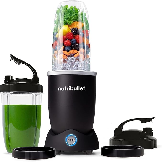 NutriBullet Blender Pro+ 1200W, Matte Black, High Speed Personal Blender with Pre-Programmed Pulse and Hands-Free Auto Shut-Off