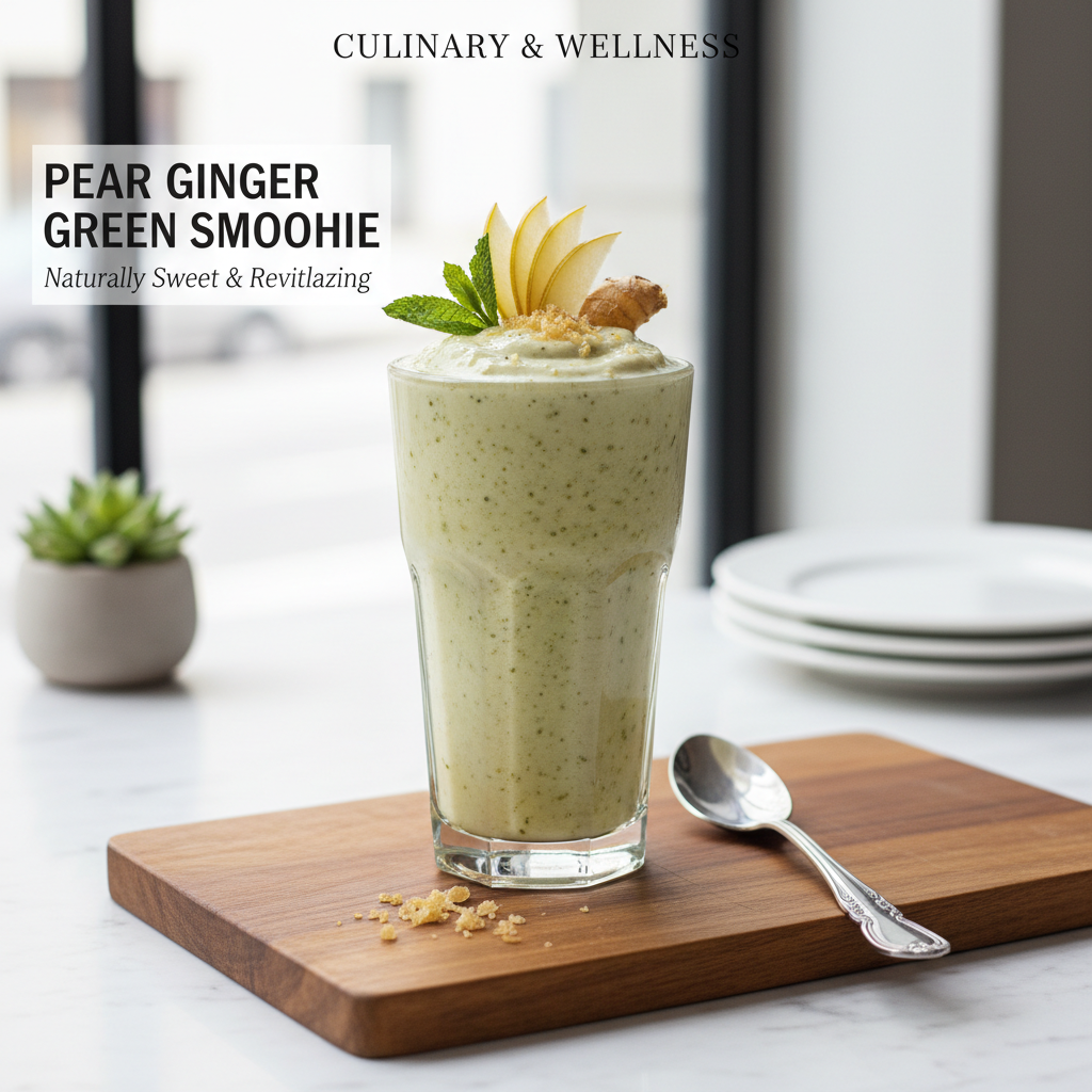 Pear Ginger Green Smoothie