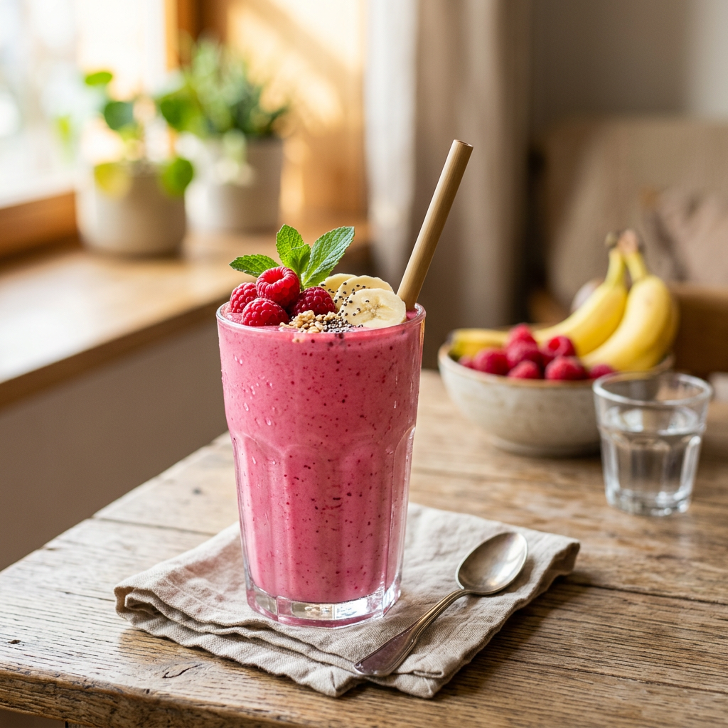 Raspberry Banana Smoothie