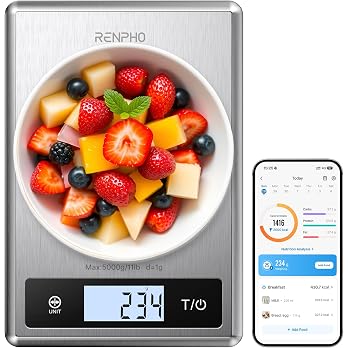 RENPHO Digital Food Scale, Kitchen Scale for Baking, Cooking and Coffee with Nutritional Calculator