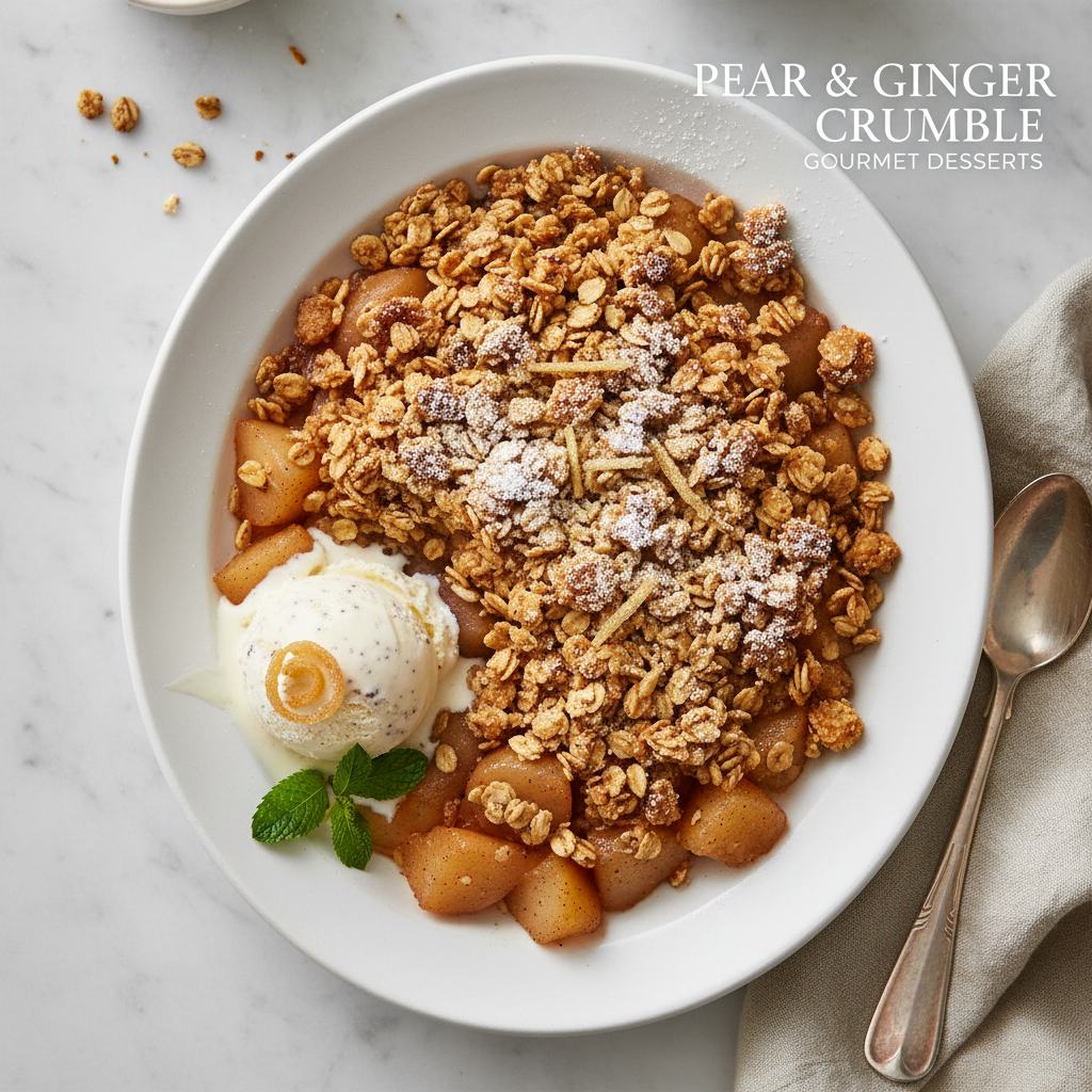 Pear & Ginger Crumble
