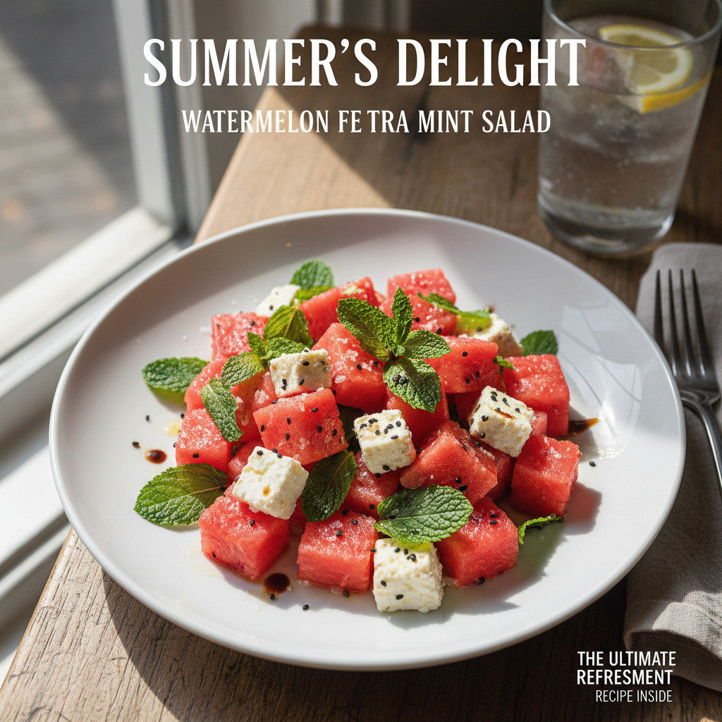 Watermelon Feta Mint Salad