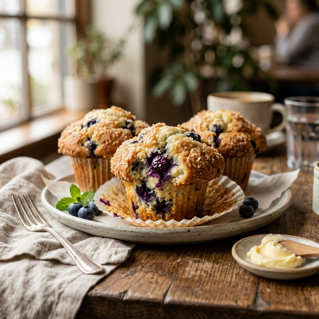 Bakery-Style Blueberry Muffins