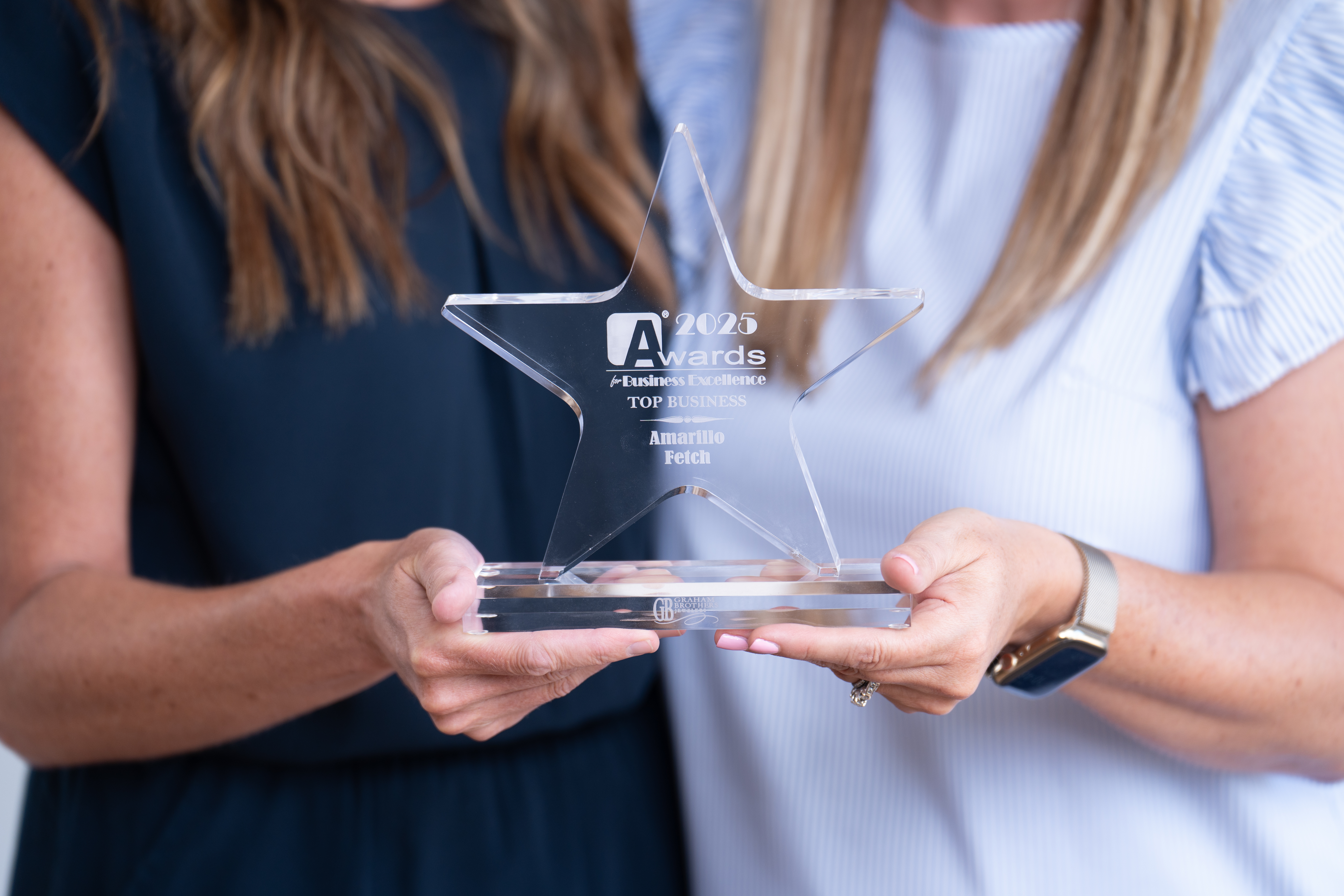 Amarillo Fetch 2025 Top Business Excellence Award from the Amarillo Chamber of Commerce