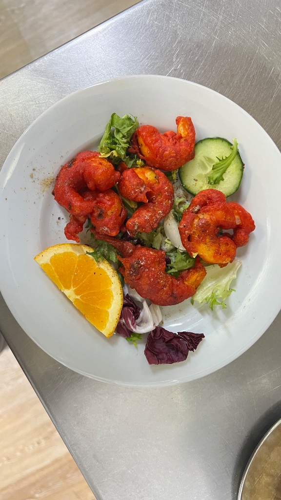 Tandoori prawns