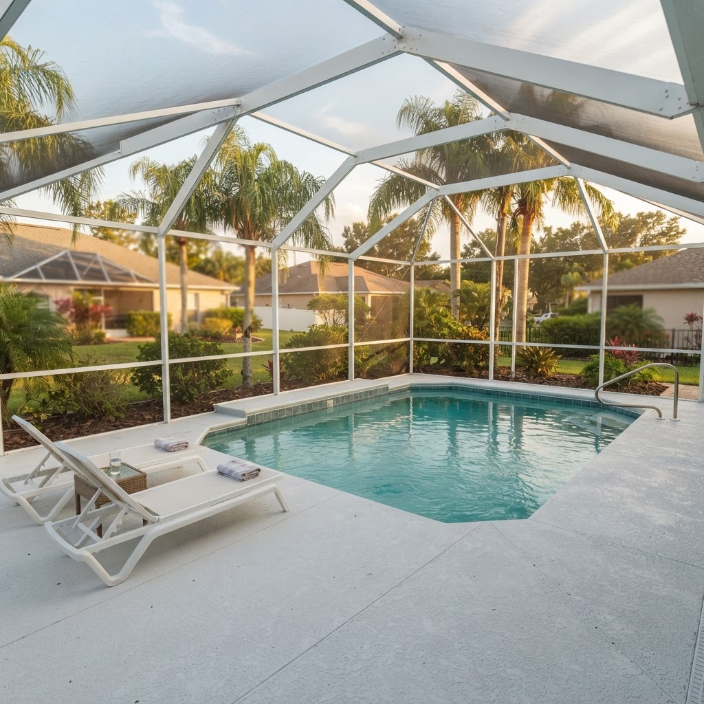 Can One Contractor Pour Your Pool Deck AND Build Your Pool Cage? Yes