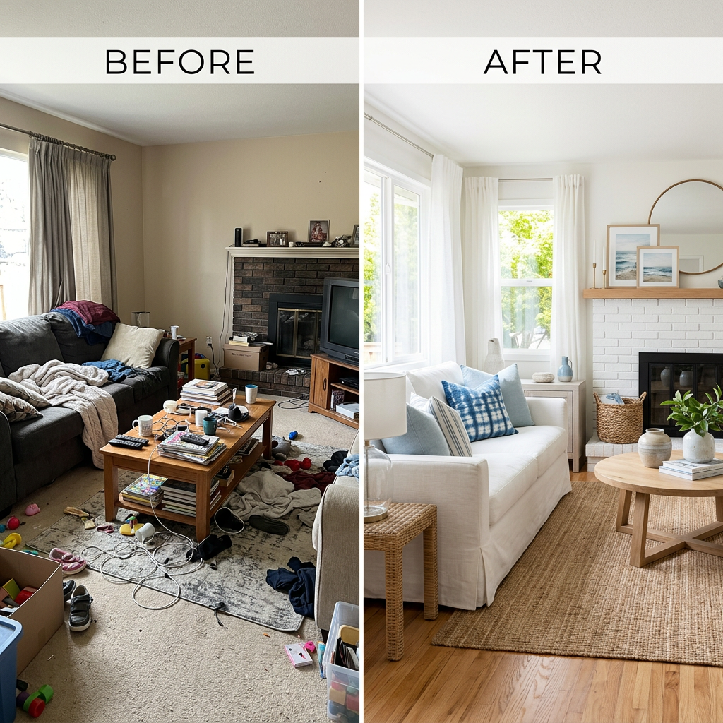 AI Home Staging Before and After