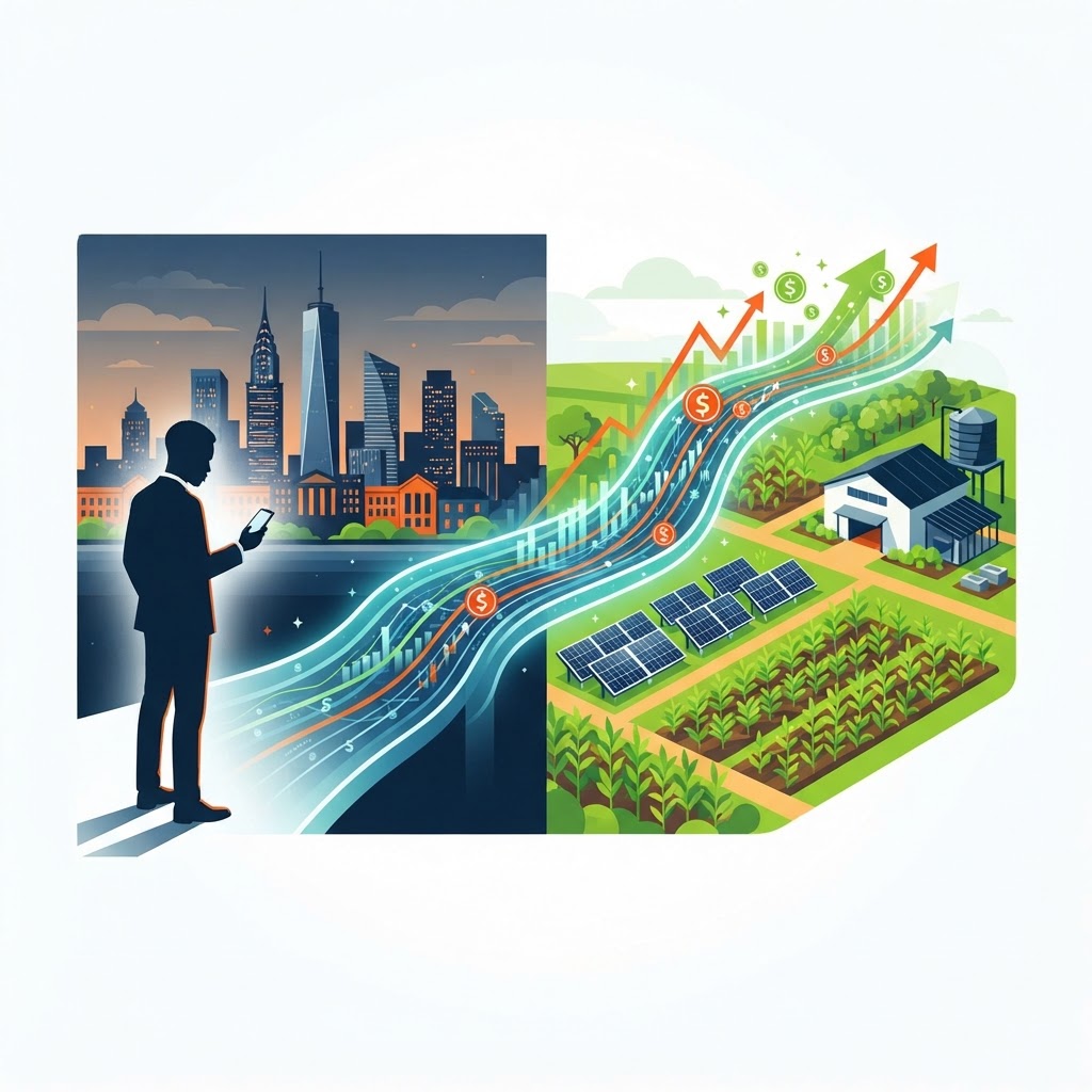 Diaspora capital bridging into a solar-irrigated African farm hub