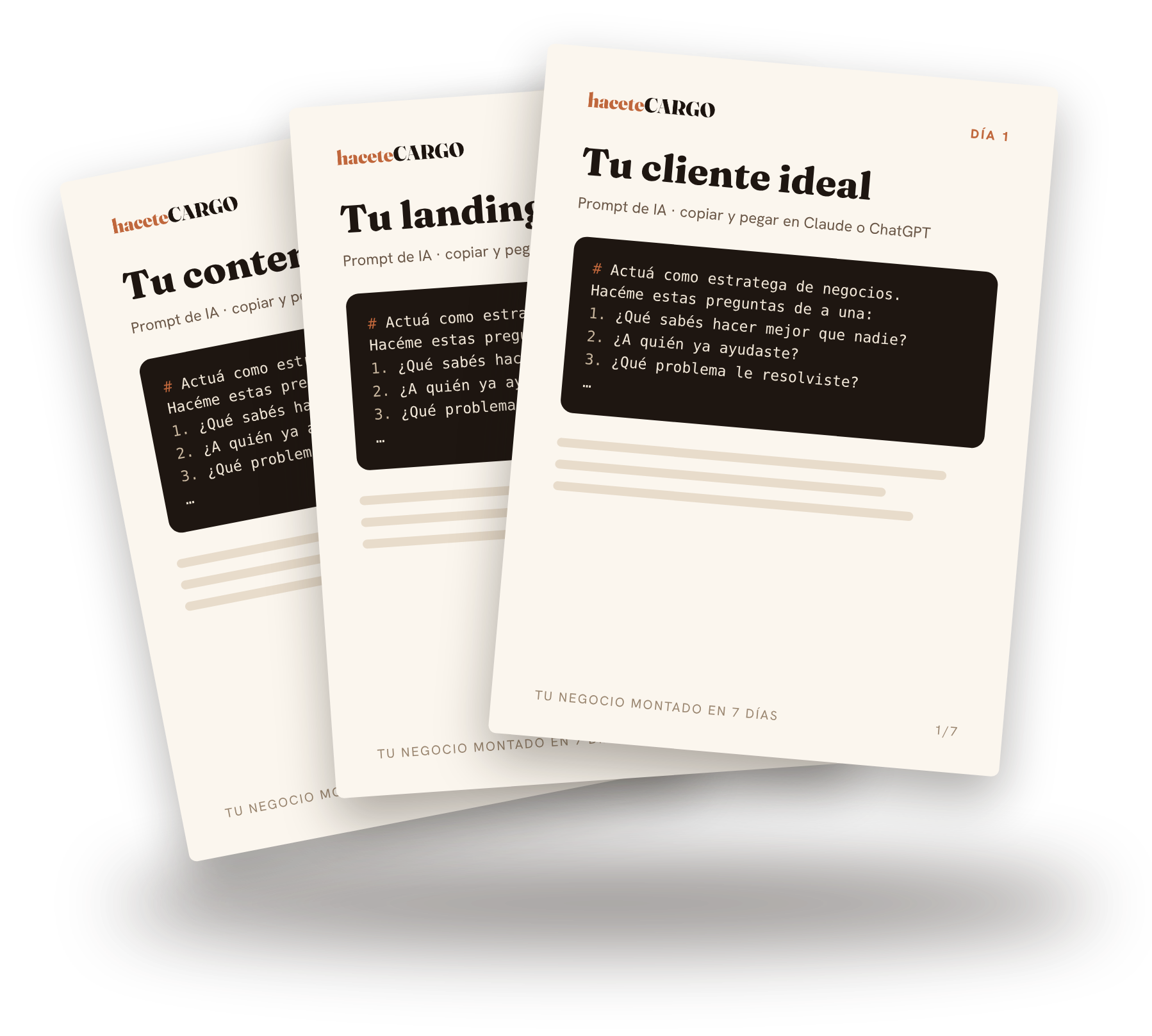 Prompts de IA de cada día para copiar y pegar en Claude o ChatGPT