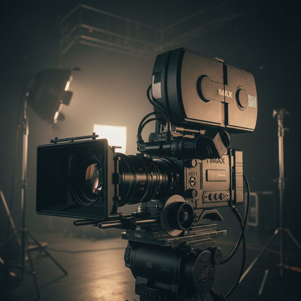 IMAX 70mm film camera on set