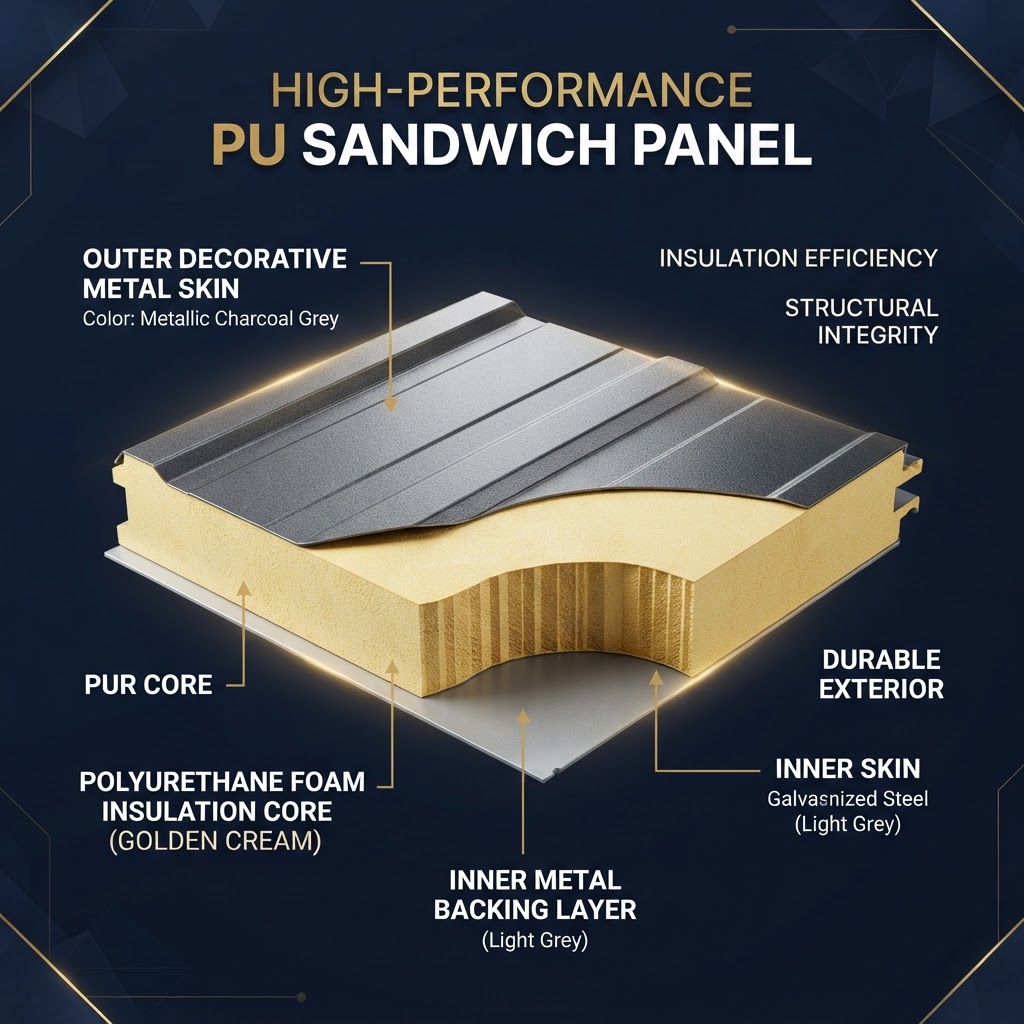 PU panel cross-section