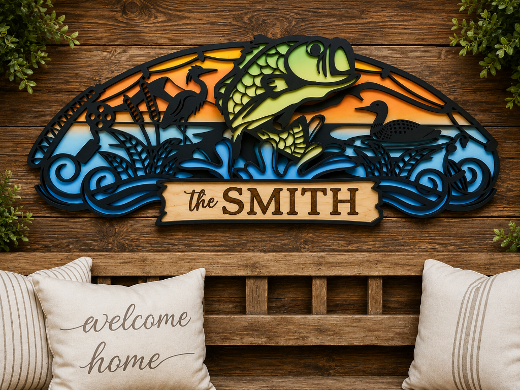 Life is Better at the Lake β Layered Wood Art