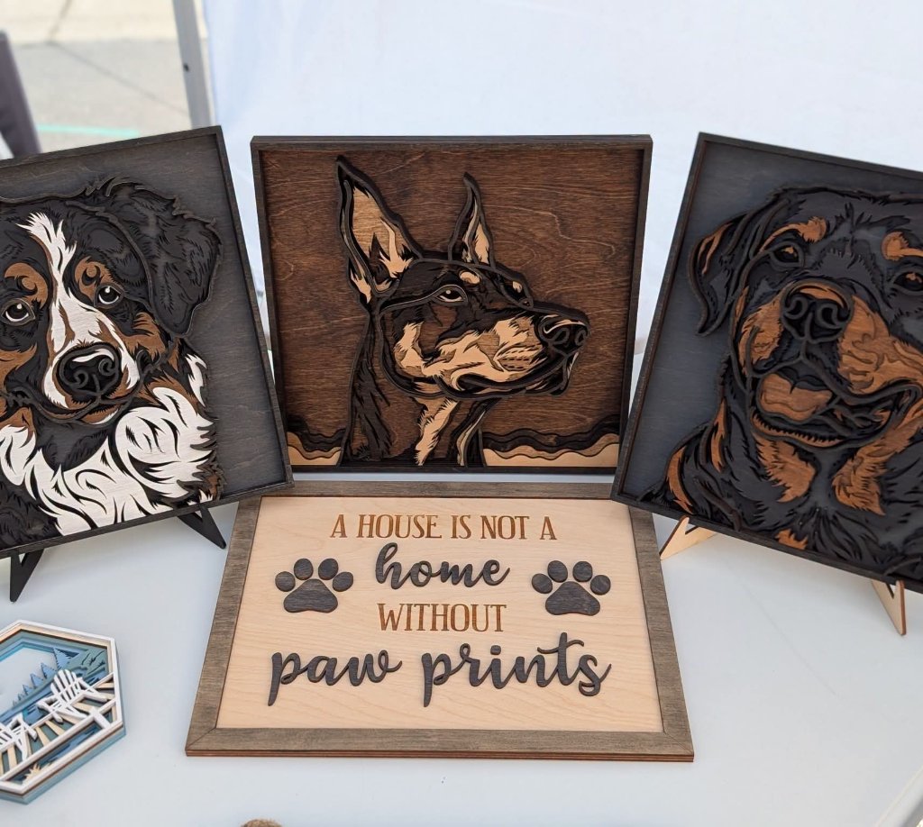 Layered Dog Portraits Collection