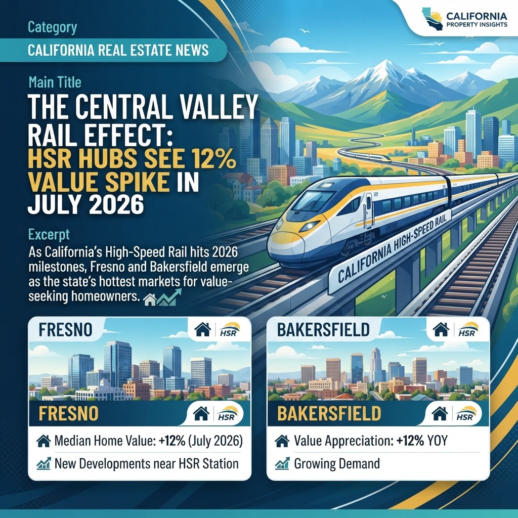 The Central Valley Rail Effect: HSR Hubs See 12% Value Spike in July 2026