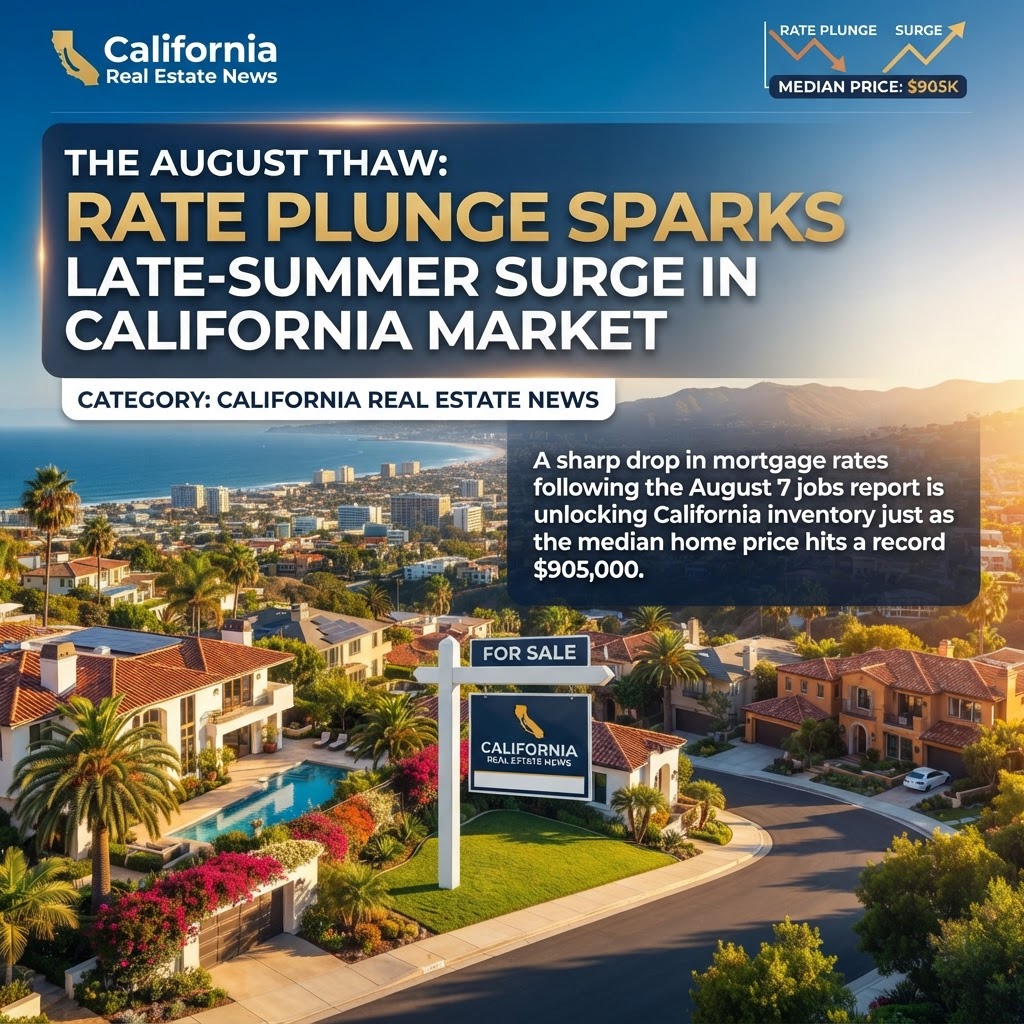 The August Thaw: Rate Plunge Sparks Late-Summer Surge in California Market