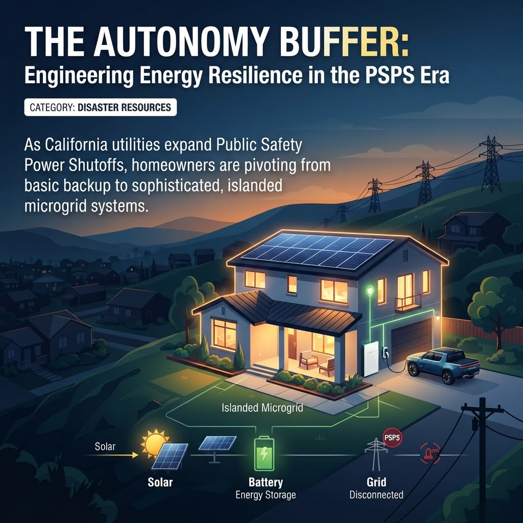 The Autonomy Buffer: Engineering Energy Resilience in the PSPS Era
