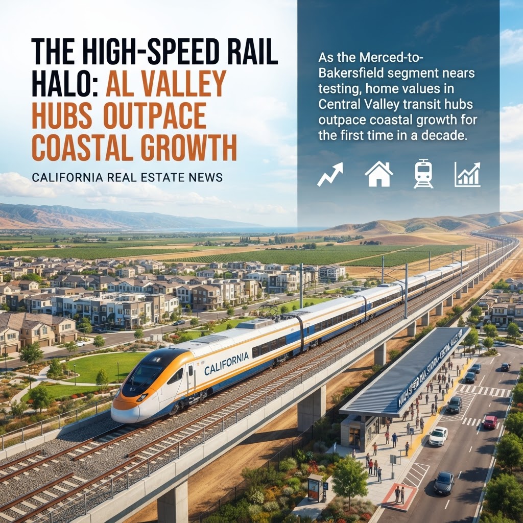 The High-Speed Rail Halo: Central Valley Hubs Outpace Coastal Growth