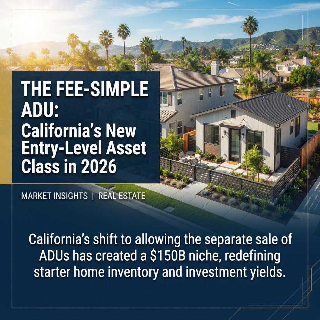 The Fee-Simple ADU: California’s New Entry-Level Asset Class in 2026
