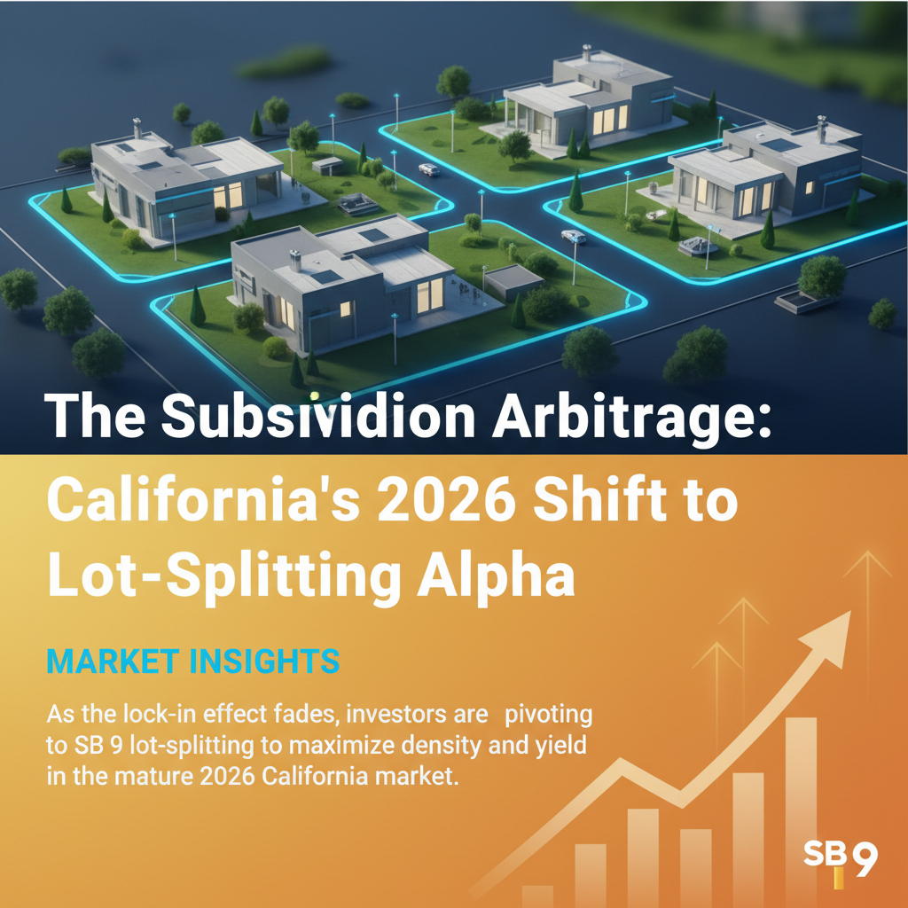 The Subdivision Arbitrage: California’s 2026 Shift to Lot-Splitting Alpha