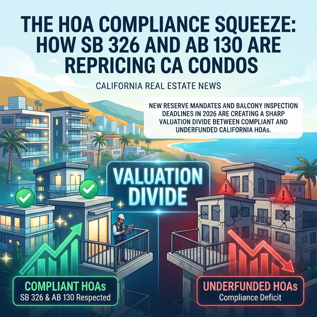 The HOA Compliance Squeeze: How SB 326 and AB 130 Are Repricing CA Condos
