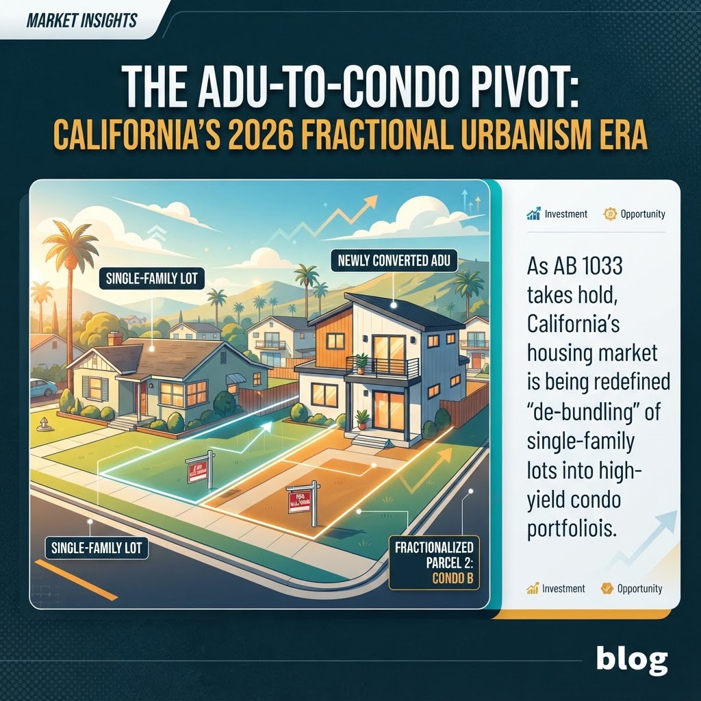 The ADU-to-Condo Pivot: California’s 2026 Fractional Urbanism Era