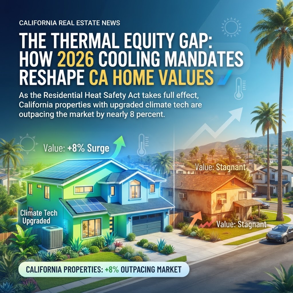 The Thermal Equity Gap: How 2026 Cooling Mandates Reshape CA Home Values