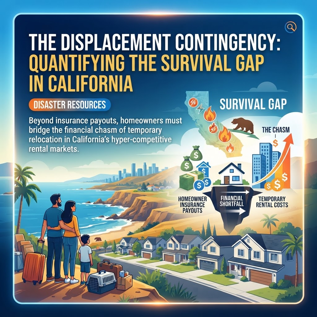 The Displacement Contingency: Quantifying the Survival Gap in California