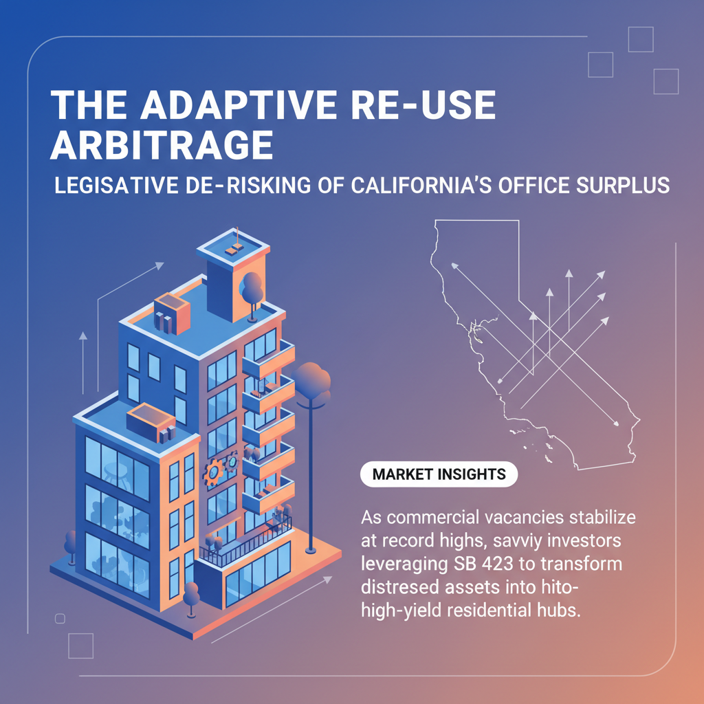 The Adaptive Re-Use Arbitrage: Legislative De-Risking of California’s Office Surplus