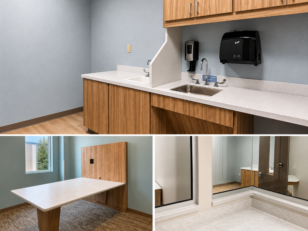Completed medical facility post-construction cleanup in Lewes, DE