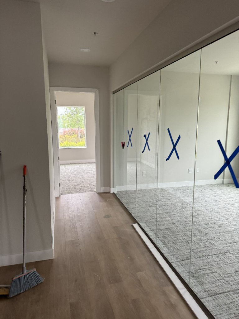 Finished Interior — Glass Office Walls