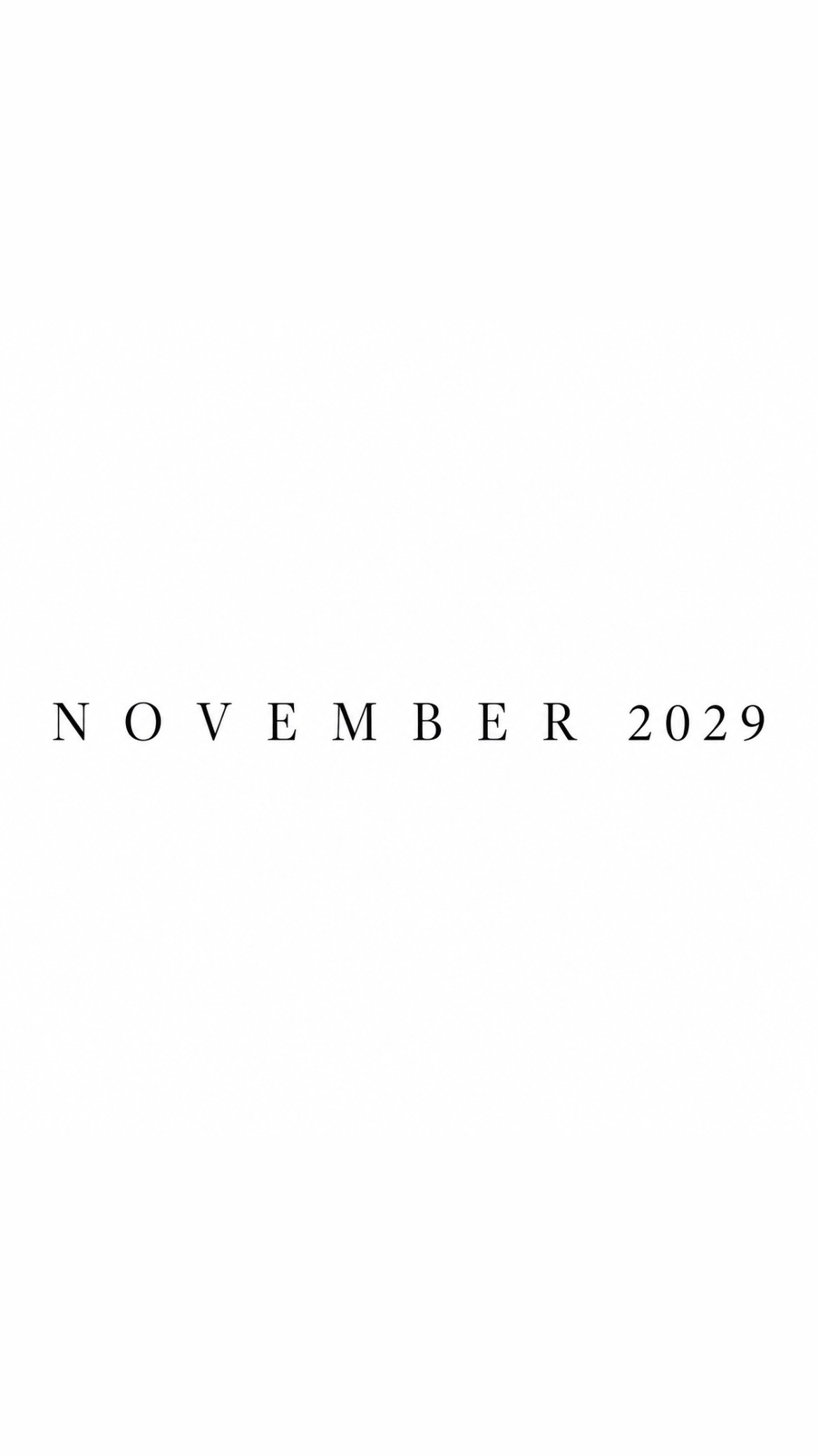 NOVEMBER 2029