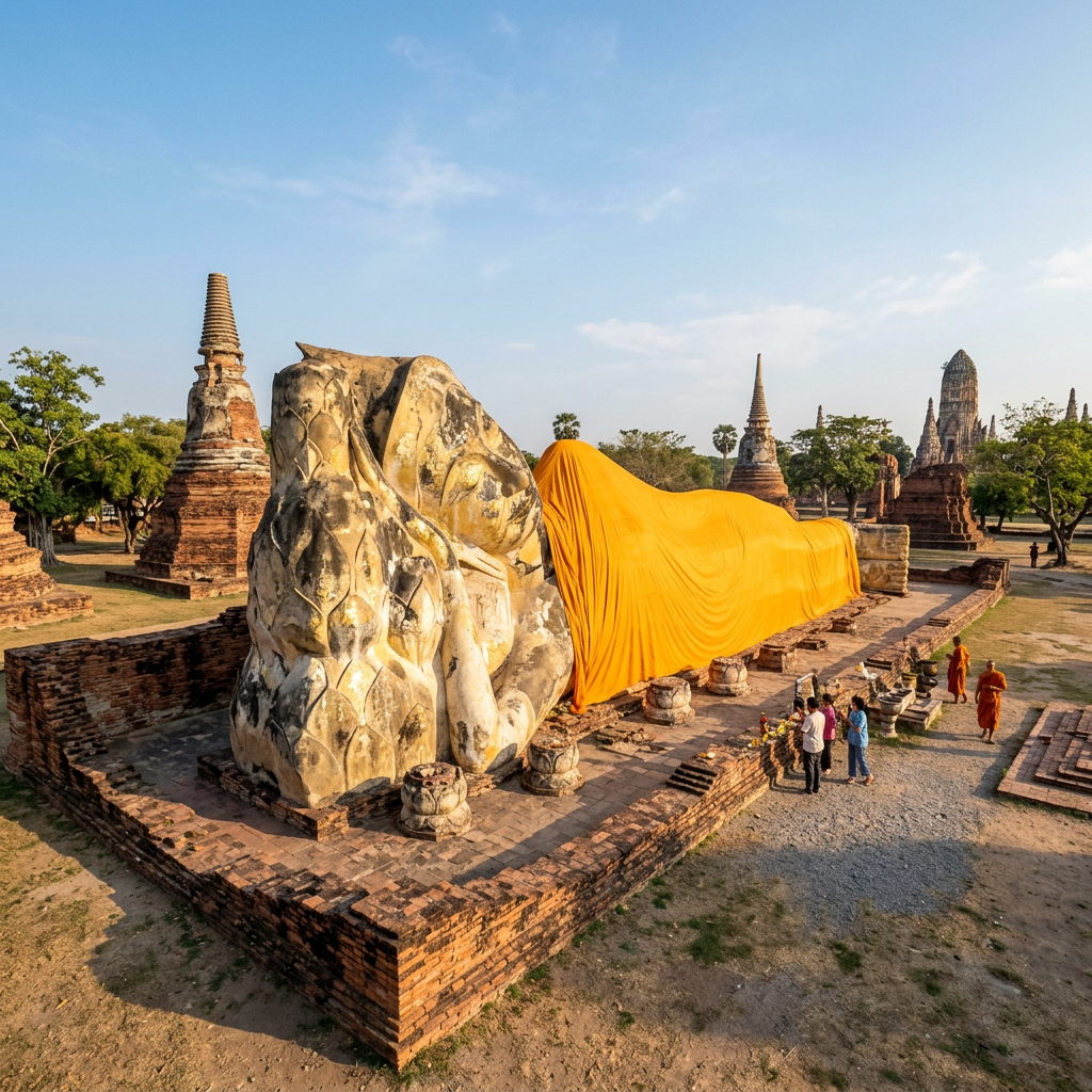 Wat Lokayasutharam – Giant Reclining Buddha