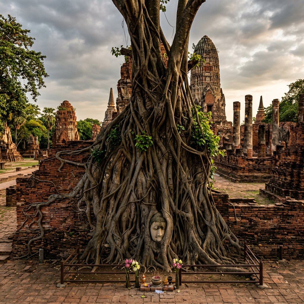 Wat Mahathat – Buddha Head in Tree Roots