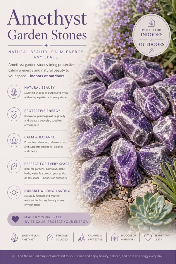 Amethyst Garden Stones