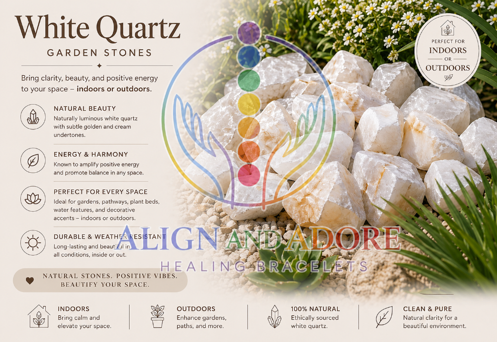 White Quartz Garden Stones