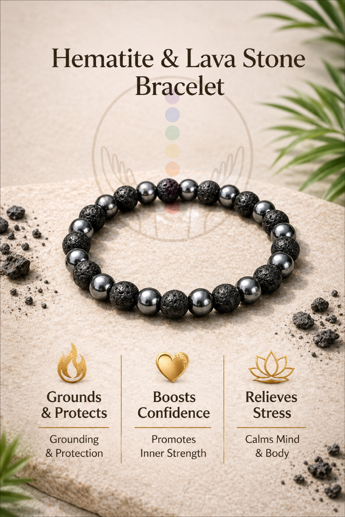 Hematite & Lava Stone Bracelet