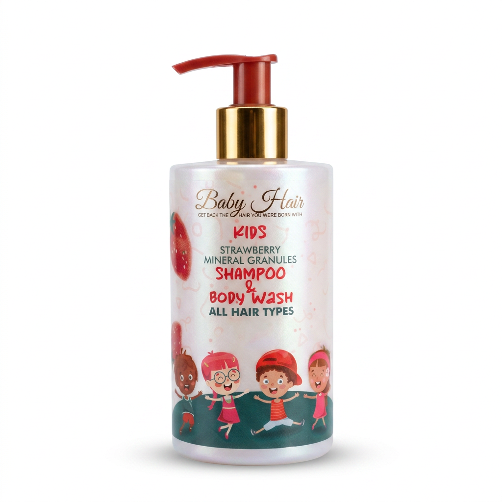 Kids: Vegan Strawberry Mineral Granules Shampoo & Body Wash