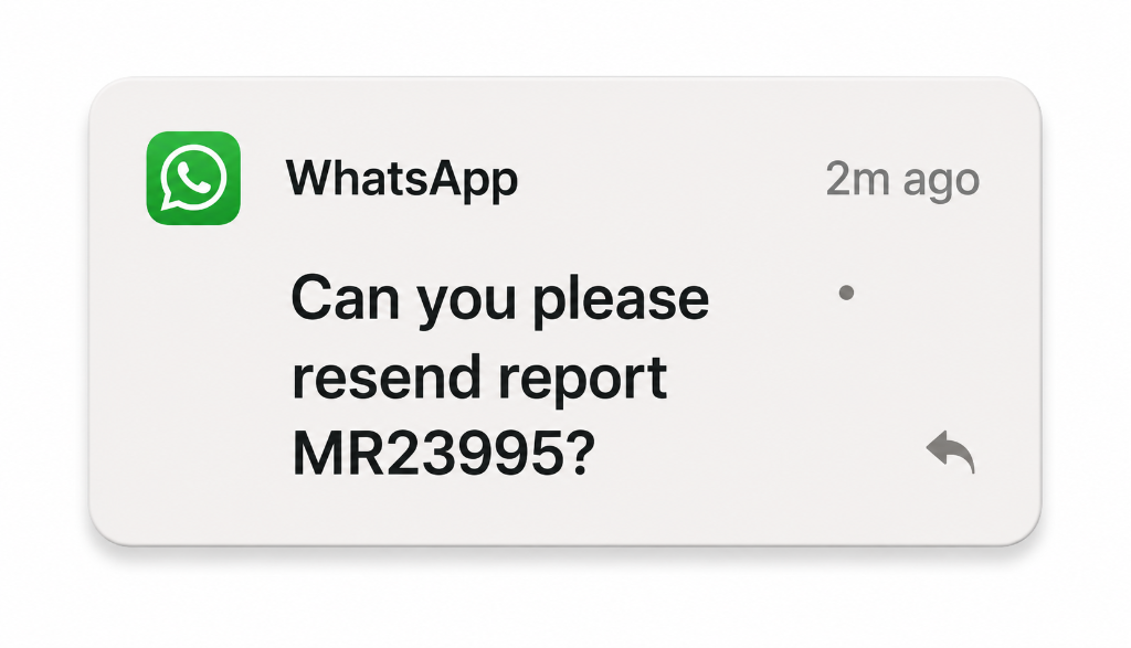 WhatsApp notification