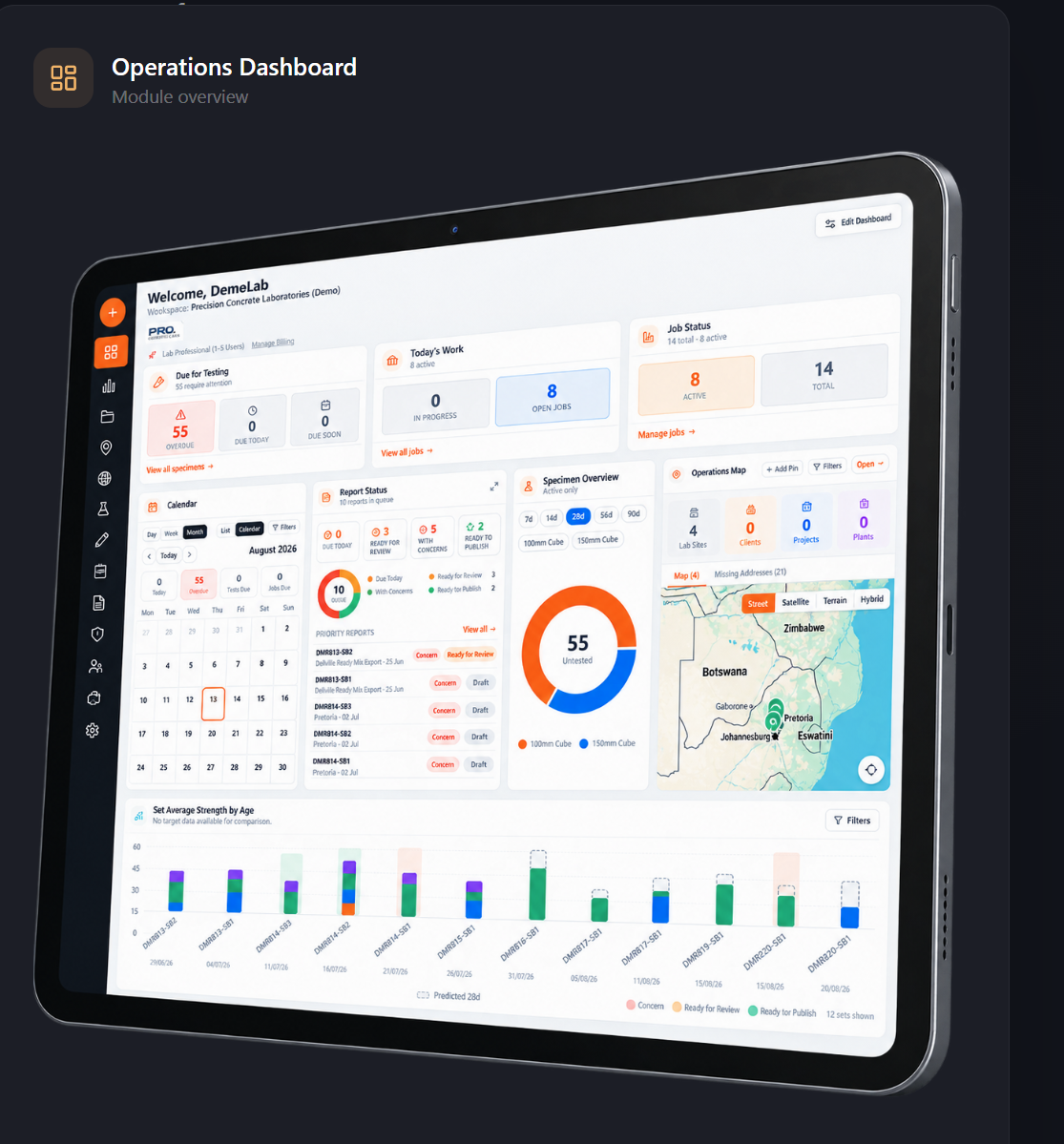 Simplecrete Operations Dashboard