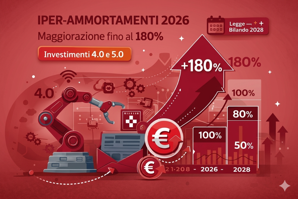 Iper-Ammortamenti 2026 — Maggiorazione fino al 180% per investimenti 4.0 e 5.0
