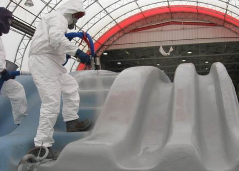 Polyurea spray application